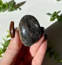 Load image into Gallery viewer, Black Moonstone Palm stone 2
