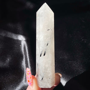 Black Tourmaline in Quartz Tower 7