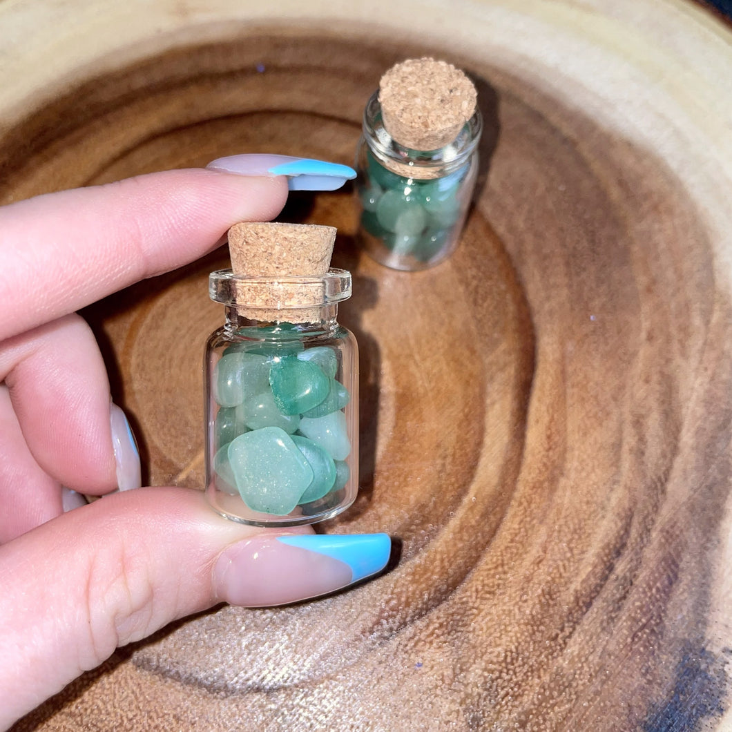 (1) Green Aventurine Chip Jar